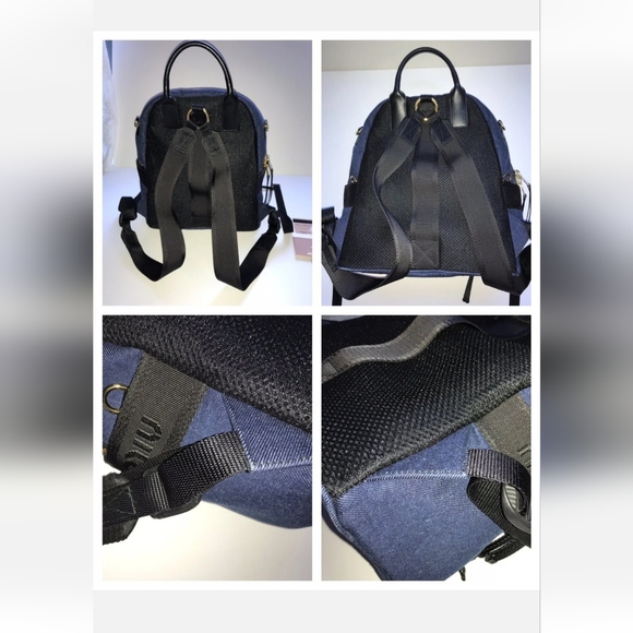 Miu Miu Matelasse Denim Backpack Handbag Purse - Picture 8 of 13